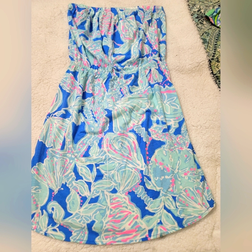 Lilly pulitzer strapless dress m
